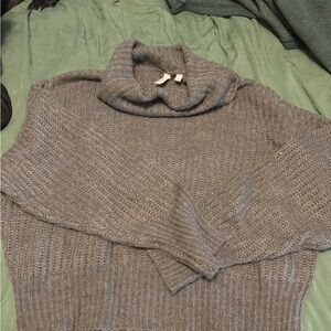 Elan Grey Cowl Neck Sweater